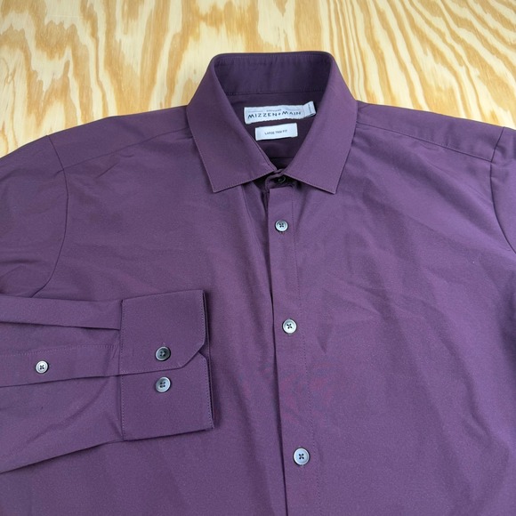 Mizzen+Main Other - Mizzen+Main Leeward Dress‎ Shirt Purple Large Trim Fit Performance Button Down
